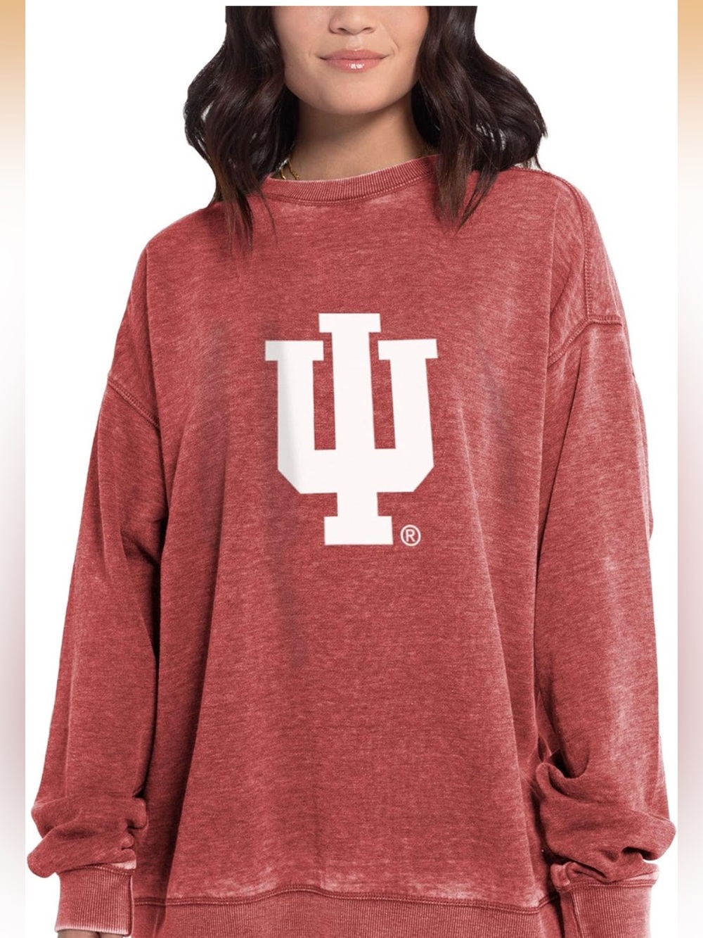 Chicka-D NCAA Indiana Hoosiers Womens Campus Pullover, Cardinal, S 1158/bb6-2